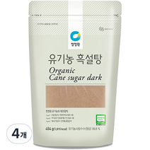대상 청정원 유기농 흑설탕, 4개, 454g