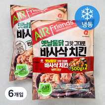 마니커에프앤지 바사삭치킨 한마리 12조각 (냉동), 500g, 6개입