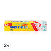 글래드 프레스 앤 씰 홀리데이 에디션 매직랩 일반형 30cm x 21.6m, 3개