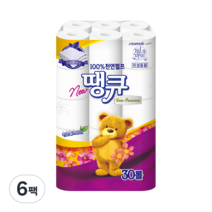 땡큐 데코3겹 천연펄프 롤화장지 30m, 30롤, 6팩