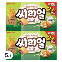 롯데제과 맛있는 곡물로 만든 씨리얼 초코 2p, 56g, 5개