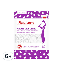 플랙커스 젠틀 슬라이드 Y형 치실, 90개입, 6개