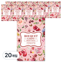 부케가르니 퍼퓸드 샤쉐 옷장방향제 블랙체리, 2.3g, 20개