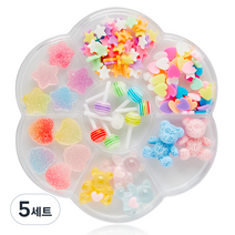 메이브라운 캔디스톤 믹스 네일파츠 7종 세트, 5세트, 혼합색상