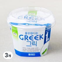 풀무원다논 그릭 플레인, 400g, 3개