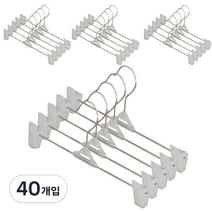 가쯔 집게 바지걸이, 화이트, 40개입
