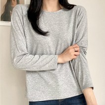 히트업 여성용 라운드 기모 티셔츠