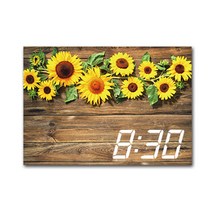 홈마인 LED 시계 캔버스 프린팅 액자 해바라기 A3, 10