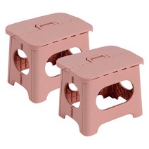 접이식 간이 보조 스툴 발받침대 XL 2p, 인디핑크