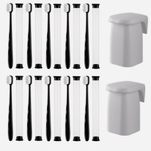 모나코올리브 만세칫솔 블랙 10p + 세넌양치컵 그레이 2p 세트, 1세트