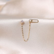 [티파니앤코인터라킹] 킨트주얼리 여성용 오르빗 아이레 투핀 귀걸이 14K