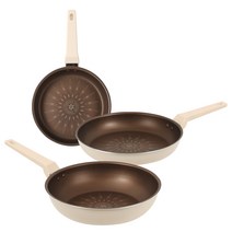 베로나 인덕션 IH 후라이팬 3종 세트 3p, 프라이팬 22cm + 28cm + 궁중팬 28cm, 크림아이보리