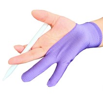 CareFree 컬러풀 통기성 패션 드로잉장갑 투핑거 3p DG-500, 퍼플