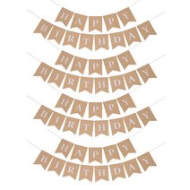 리빙다 패넌트 생일 가랜드, 크래프트, 4개