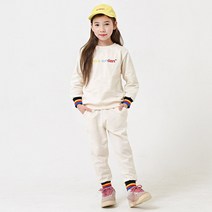 키즈레시피 아동용 색동 자수 상하 바지세트