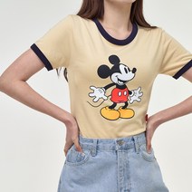 1마일 여성용 디즈니 크루 넥 반팔 티셔츠 MSS-21-017