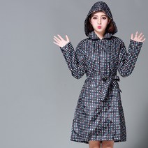 여성용 핏사 우비 기능성 바람막이 방수 골프우의, 블랙