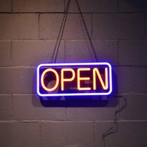 LED 오픈 네온사인 보드, 혼합색상