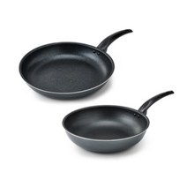 퀸센스 에코베이직 빅팬 30cm 2종 세트, 네이비, 프라이팬30cm + 궁중팬30cm