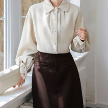 포플러앤씨 여성용 베니체 와플 블라우스 P24WBL100804