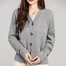 여성용 소프트 데일리 심플 니트 스웨터 가디건