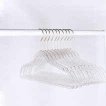 라니핏 남성용 아크릴 미끄럼방지 옷걸이, 골드펄, 10개입