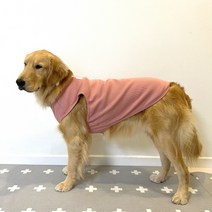 도기스타 중대형견 쫀쫀 민소매 티셔츠, 연핑크