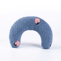 댕이와냥이 반려동물 반달 베개 ONE SIZE, 블루, 1개