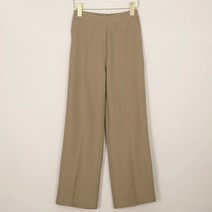 오키진 여성용 프렌 핀턱 뒷밴딩 와이드 슬랙스