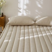 마틸라 말랑쫀득 슈크림 세미워셔 고정밴드 침대패드, 아몬드