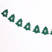 파티해 펠트 오너먼트 트리 가랜드, 그린