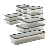 비트리 차곡차곡 냉동실 정리용기 11p 세트 브라운, 6종, 1세트