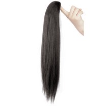 하이유니 스트레이트펌 숏 포니테일 부분가발, 브라운블랙, 1개