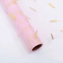 마켓감성 꽃다발 포장 매쉬 원사, 깃털 핑크, 1개