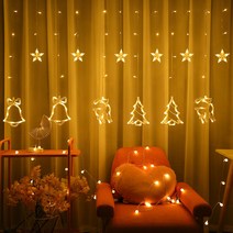 캠핑소품 차박 가랜드 LED 배터리 조명 미니별 5p + 트리 2p + 루돌프 2p + 종 2p + 배터리 + LED 2타입 세트, 화이트 + 투명