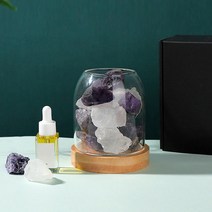 쿼르디 크리스탈 아로마램프 세트, 퍼플 + 화이트