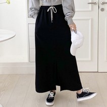 슈가펀 루브리 쭈리 앞트임 롱 스커트