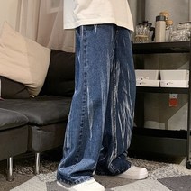 민성컴퍼니 남성용 유니크 와이드 청바지