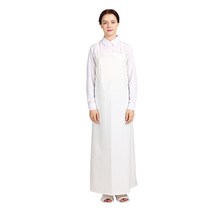 THE앞치마 우레탄 방수 고리형 앞치마 대, 샤인화이트, 1개