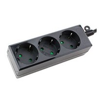 동양전자 접지 멀티탭 3구 블랙 멀티탭 10A, 10m, 1개