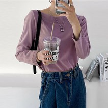 레몬소울 여성용 데이지 심플 보트넥 니트