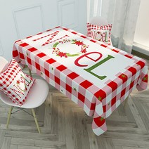 마켓에이 감성 코튼 크리스마스 식탁보, TYPE9, 70 x 70 cm