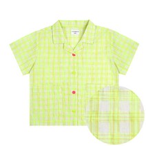 리틀비티 여아용 네온 시어서커 셔츠