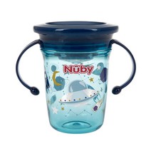 누비 트라이탄 티티 글리터 티칭컵 10679 240ml, 우주선(블루), 1개
