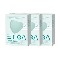 에티카 에어라이트 스퀘어 마스크 대형, 민트, 10개입, 3개