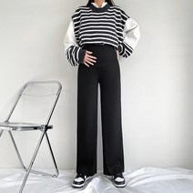 WBB 와이드 팬츠 임산부 임부 스트라이프 임부복 DOD214