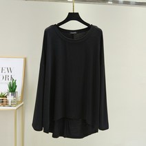 여성용 심플 라운드넥 모달 티셔츠