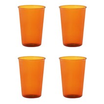 킨토 캐스트 엠버 글래스 430ml, 4개