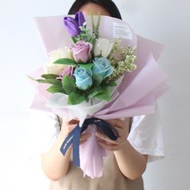 모리앤 카사블랑카 비누꽃 꽃다발 소, 퍼플