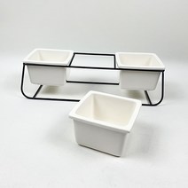 데코코마니 유럽풍 철제 화분 옵션1 3p, 화이트